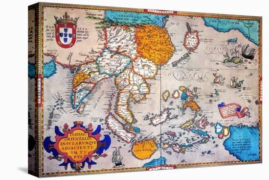 Pacific Ocean/Asia, 1595-Abraham Ortelius-Stretched Canvas