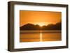 Pacific Ocean at Dusk, Moorea, Tahiti, French Polynesia-null-Framed Photographic Print