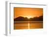 Pacific Ocean at Dusk, Moorea, Tahiti, French Polynesia-null-Framed Photographic Print