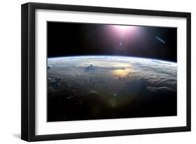 Pacific Ocean From Space, ISS Image-null-Framed Premium Photographic Print