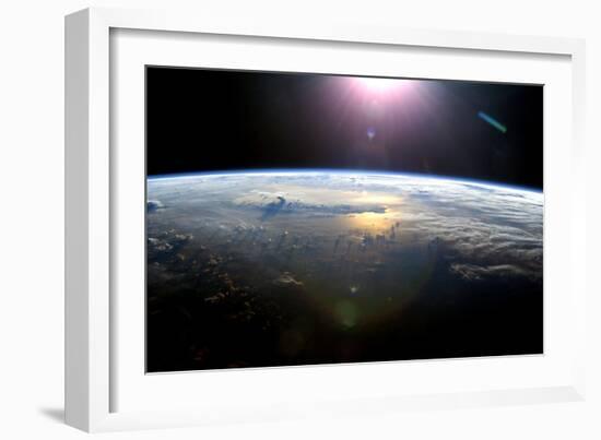 Pacific Ocean From Space, ISS Image-null-Framed Photographic Print