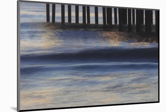 Pacific Ocean wave patterns after sunset, Pacific Beach, San Diego, California, USA-Stuart Westmorland-Mounted Photographic Print