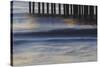 Pacific Ocean wave patterns after sunset, Pacific Beach, San Diego, California, USA-Stuart Westmorland-Stretched Canvas