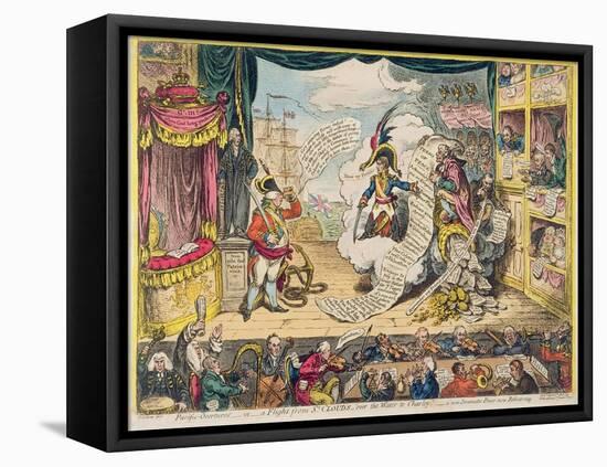 Pacific-Overtures, or a Flight from St. Clouds 'Over the Water to Charley' - a New Dramatic Peace…-James Gillray-Framed Stretched Canvas