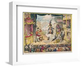 Pacific-Overtures, or a Flight from St. Clouds 'Over the Water to Charley' - a New Dramatic Peace…-James Gillray-Framed Giclee Print