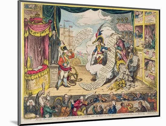 Pacific-Overtures, or a Flight from St. Clouds 'Over the Water to Charley' - a New Dramatic Peace…-James Gillray-Mounted Giclee Print