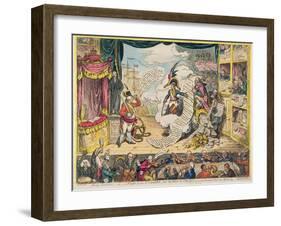 Pacific-Overtures, or a Flight from St. Clouds 'Over the Water to Charley' - a New Dramatic Peace…-James Gillray-Framed Giclee Print