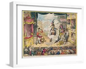 Pacific-Overtures, or a Flight from St. Clouds 'Over the Water to Charley' - a New Dramatic Peace…-James Gillray-Framed Giclee Print