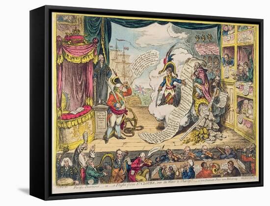 Pacific-Overtures, or a Flight from St. Clouds 'Over the Water to Charley' - a New Dramatic Peace…-James Gillray-Framed Stretched Canvas