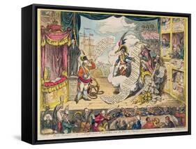 Pacific-Overtures, or a Flight from St. Clouds 'Over the Water to Charley' - a New Dramatic Peace…-James Gillray-Framed Stretched Canvas