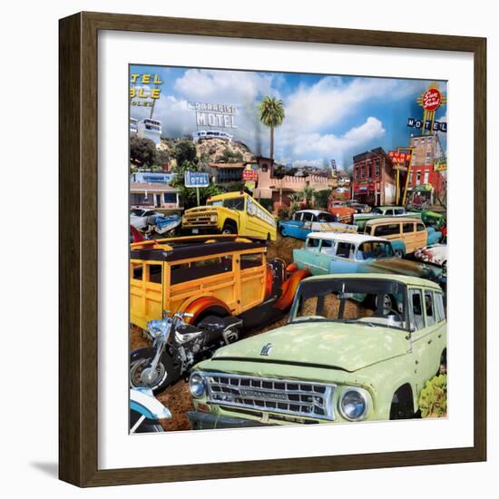 Pacific Paradise Motel 2-John Roy-Framed Giclee Print