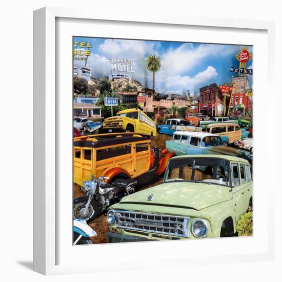 Pacific Paradise Motel 2-John Roy-Framed Giclee Print