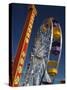 Pacific Park Ferris Wheel, Santa Monica Pier, Los Angeles, California, USA-Walter Bibikow-Stretched Canvas