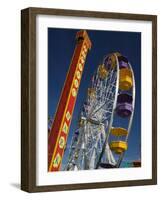 Pacific Park Ferris Wheel, Santa Monica Pier, Los Angeles, California, USA-Walter Bibikow-Framed Photographic Print