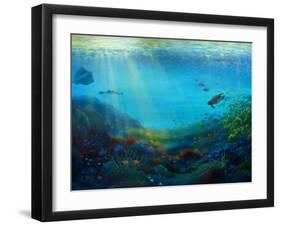 Pacific Reef, 2018-Lee Campbell-Framed Giclee Print