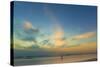 Pacific Sunset at Popular Playa Guiones Surf Beach-Rob Francis-Stretched Canvas