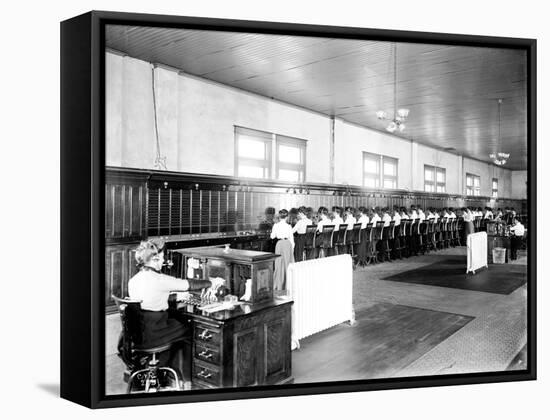 Pacific Telephone Co. Operating Room, 1902-Asahel Curtis-Framed Stretched Canvas