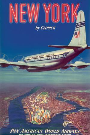VINTAGE AIRPLANE TRAVEL Ad, 1950s Travel Ad Retro Mid