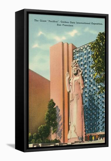 Pacifica Statue at San Francisco World's Fair-null-Framed Stretched Canvas