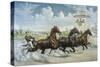 Pacing for a Grand Purse-Currier & Ives-Stretched Canvas