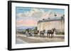 Pack Animals Hauling Cart, Genoa-null-Framed Art Print