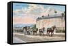 Pack Animals Hauling Cart, Genoa-null-Framed Stretched Canvas