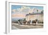 Pack Animals Hauling Cart, Genoa-null-Framed Premium Giclee Print