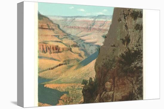 Pack Animals on Trail in Grand Canyon-null-Stretched Canvas