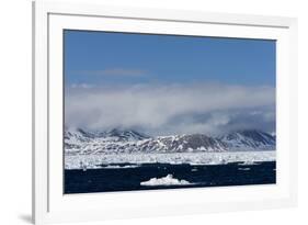 Pack Ice and Glacier, Spitsbergen, Svalbard, Norway, Scandinavia, Europe-Thorsten Milse-Framed Photographic Print