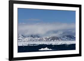 Pack Ice and Glacier, Spitsbergen, Svalbard, Norway, Scandinavia, Europe-Thorsten Milse-Framed Photographic Print