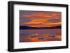 Pack ice at sunset, Wrangel island, Far East Russia.-Sylvain Cordier-Framed Photographic Print