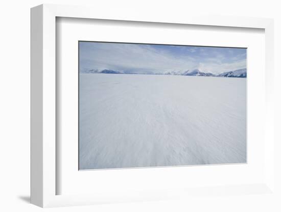 Pack Ice with Mountain Range in Distance-DLILLC-Framed Photographic Print