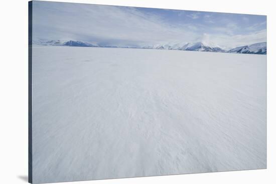 Pack Ice with Mountain Range in Distance-DLILLC-Stretched Canvas