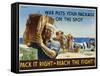 Pack it Right to Reach the Fight! Poster-John Falter-Framed Stretched Canvas