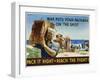 Pack it Right to Reach the Fight! Poster-John Falter-Framed Premium Photographic Print