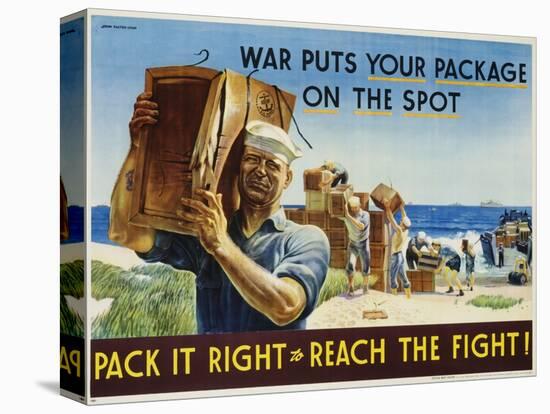 Pack it Right to Reach the Fight! Poster-John Falter-Stretched Canvas