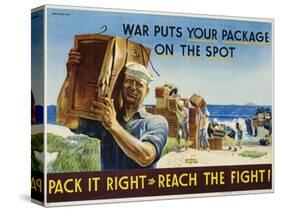 Pack it Right to Reach the Fight! Poster-John Falter-Stretched Canvas