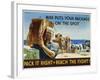 Pack it Right to Reach the Fight! Poster-John Falter-Framed Photographic Print