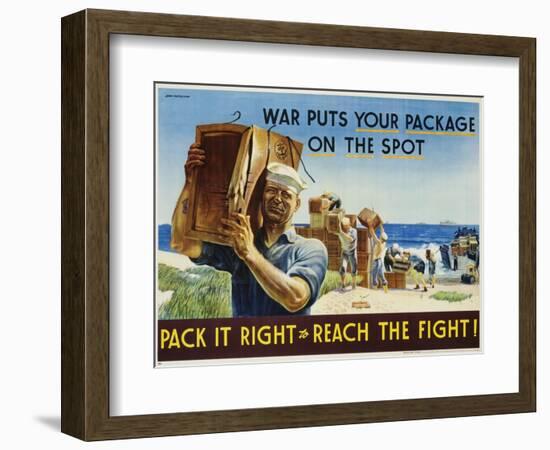 Pack it Right to Reach the Fight! Poster-John Falter-Framed Photographic Print