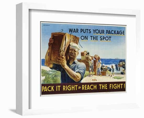 Pack it Right to Reach the Fight! Poster-John Falter-Framed Photographic Print