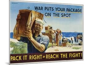 Pack it Right to Reach the Fight! Poster-John Falter-Mounted Photographic Print