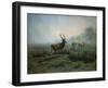 Pack of Deer in Foggy Mountain Landscape, 1875-Maria-Rosa Bonheur-Framed Giclee Print