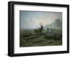 Pack of Deer in Foggy Mountain Landscape, 1875-Maria-Rosa Bonheur-Framed Giclee Print