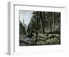 Pack Train of Traders in the Rocky Mountains, c.1800-null-Framed Giclee Print