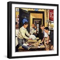 "Package from Home", February 3, 1951-Stevan Dohanos-Framed Giclee Print