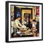 "Package from Home", February 3, 1951-Stevan Dohanos-Framed Giclee Print