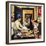 "Package from Home", February 3, 1951-Stevan Dohanos-Framed Giclee Print