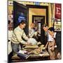 "Package from Home", February 3, 1951-Stevan Dohanos-Mounted Giclee Print