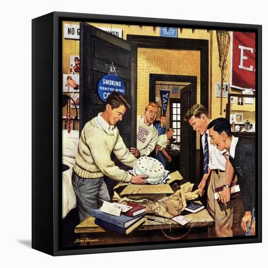 "Package from Home", February 3, 1951-Stevan Dohanos-Framed Stretched Canvas