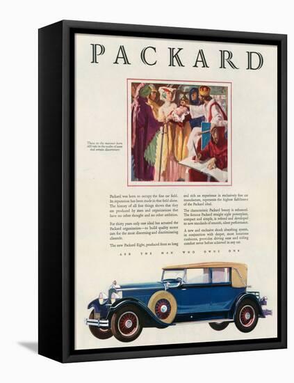 Packard, Magazine Advertisement, USA, 1929-null-Framed Stretched Canvas